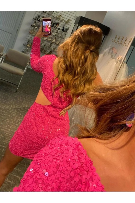 Color mostrado Cubierta Un Hombre Corto Lentejuelas Terciopelo Corto Vestidos de fiesta