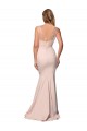 Cubierta Cuello de Corazón Crepé Elástico Tul Largo Formales Vestidos de dama de honor / Vestidos de fiesta